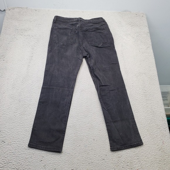 Vintage Elizabeth and James Straight Leg Jeans Womens 12-31 Black Denim Stretch - Picture 2 of 6